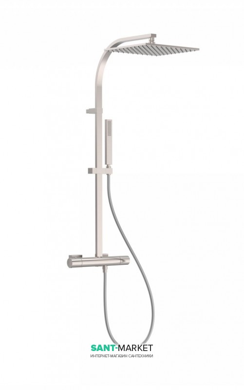 Душова стійка Tres Project colors термостатична з верхнім і ручним душем сталь 21139501AC