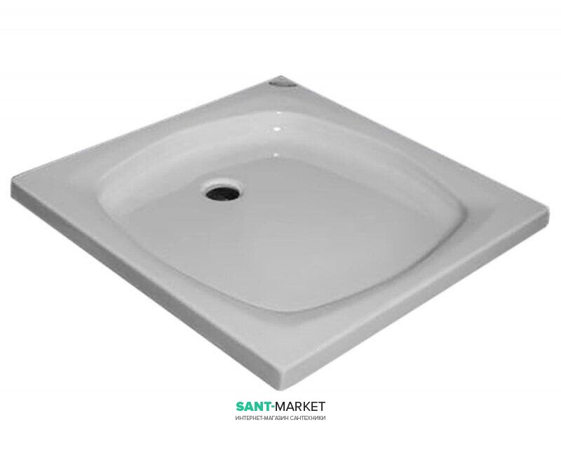 Душевой поддон Kolpa San Samba 70x70 квадратный с сифоном и ножками акрил белый 712970