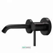 Смеситель для раковины Tres Study colors однорычажный настенный черный 26220080TNE