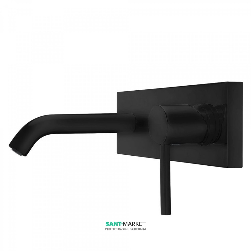 Смеситель для раковины Tres Study colors настенный черный матовый 26220050NM