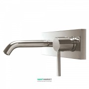 Смеситель для раковины Tres Study colors однорычажный настенный сталь 26220050AC