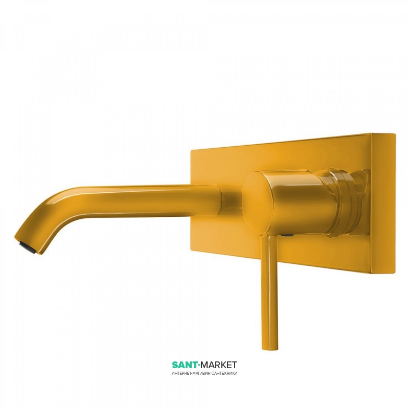 Змішувач для раковини Tres Study colors настінний янтарно-жовтий 26220050TAM