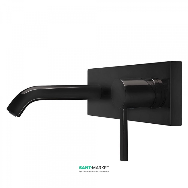 Смеситель для раковины Tres Study colors настенный черный 26220050TNE