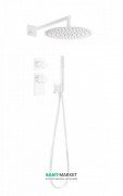 Душова система Tres Block System з термостатом і верхнім душем білий матовий 20635201BM