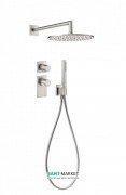 Душова система Tres Block System з термостатом і верхнім душем сталь 20635201AC