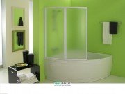 Шторка для ванны Kolpa San Quat TP 108 профиль белый/полистирол матовый 726753