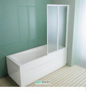 Шторка для ванны Kolpa San Quat TP 110 профиль белый/полистирол матовый 790518