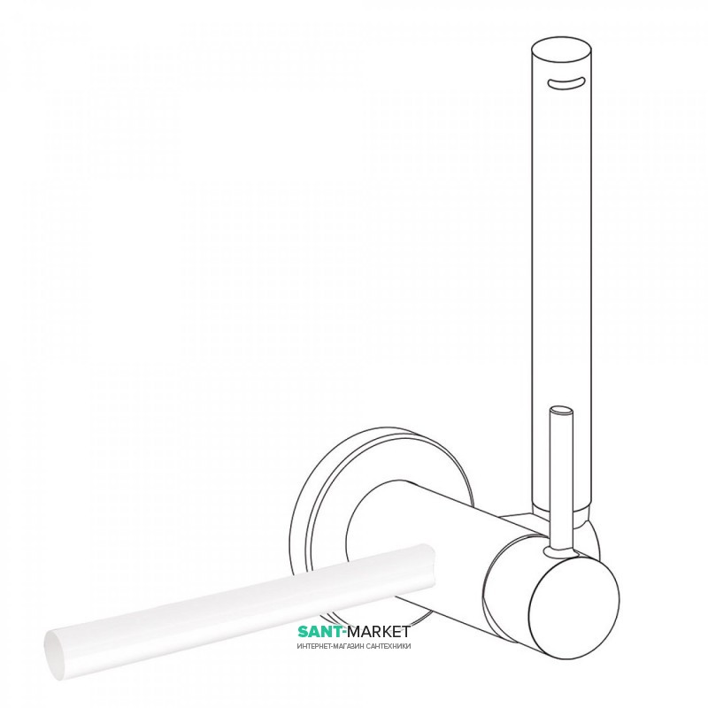 Держатель для полотенец Tres Study Exclusive 180 мм белый матовый 03412401BM