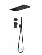 Душова система Tres Block System з термостатом і верхнім душем чорний матовий 20635202NM