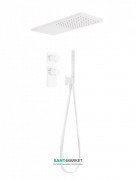Душова система Tres Block System з термостатом і верхнім душем білий матовий 20635202BM