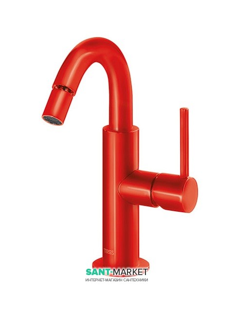Смеситель для биде Tres Study colors однорычажный красный 26222402TRO