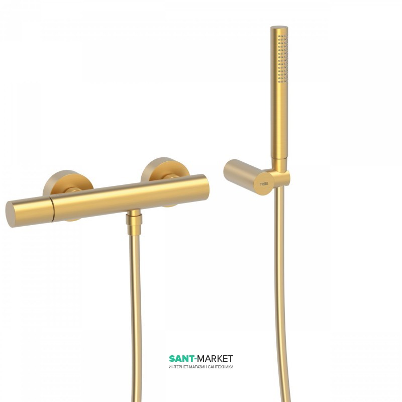 Смеситель для душа Tres Study colors с ручным душем матовое золото 26116701OM