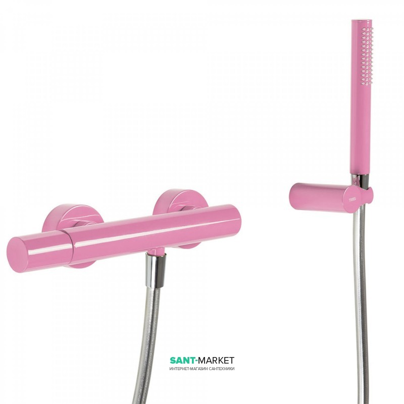 Змішувач для душа Tres Study colors з ручним душем фуксія 26116701TFU