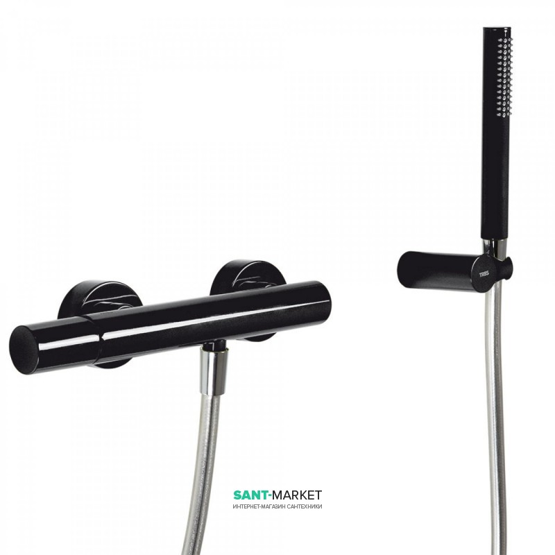 Смеситель для душа Tres Study colors с ручным душем черный 26116701TNE