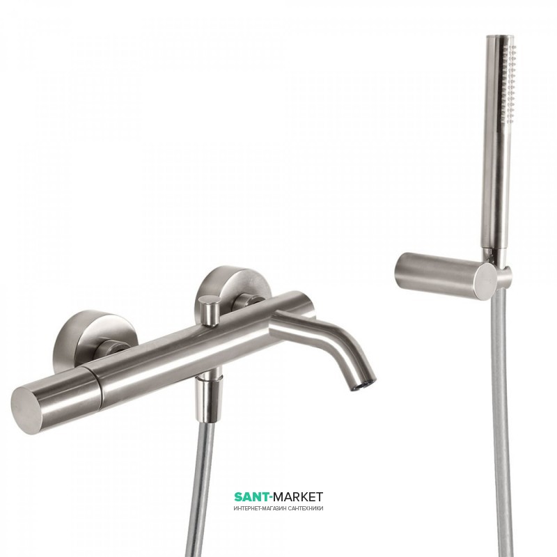 Змішувач для ванни Tres Study colors з ручним душем сталь 26117001AC