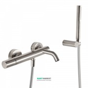 Смеситель для ванны Tres Study colors с ручным душем сталь 26117001AC