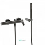 Смеситель для ванны Tres Study colors с ручным душем черный металл 26117001KM
