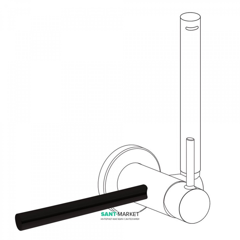 Держатель для полотенец Tres Study Exclusive 180 мм черный матовый 03412401NM