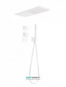 Душевая система Tres Block System с термостатом и верхним душем белый матовый 20635202BM