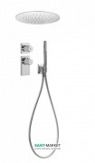 Душова система Tres Block System з термостатом і круглим верхнім душем хром 20635204