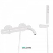 Смеситель для ванны Tres Study colors с ручным душем белый матовый 26117001BM