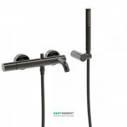 Смеситель для ванны Tres Study colors с ручным душем черный металл 26117001KM