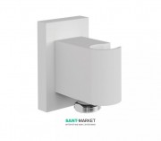 Держатель для душа Tres Shower Technology квадратный с настенным забором воды белый  матовый 20718201BM