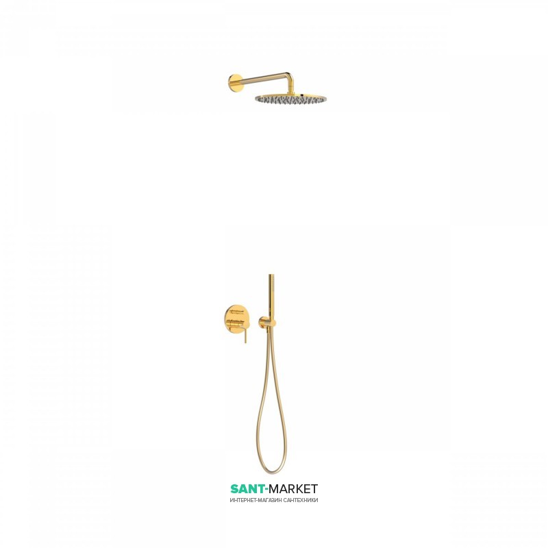 Душевая система Tres Study colors с верхним и ручным душем золото 26298091OR