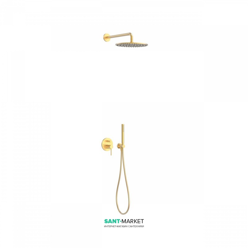 Душова система Tres Study colors з верхнім і ручним душем матове золото 26298091OM