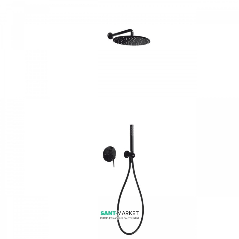 Душевая система Tres Study colors с верхним и ручным душем черный 26298091TNE