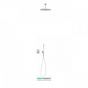 Душова система Tres Study colors з верхнім і ручним душем білий матовий 26218080BM