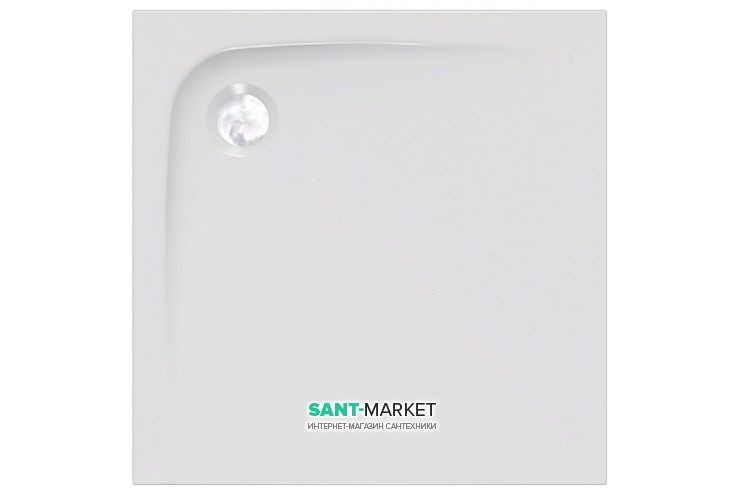 Душевой поддон Kolpa San Evelin Tray Q 90х90 квадратный акрил белый 593034
