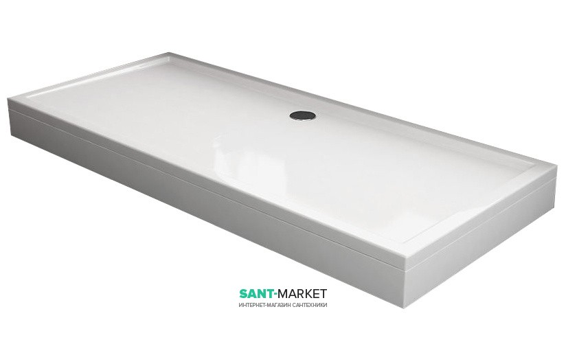 Душевой поддон Kolpa San Flamenco 120x90/O прямоугольный с панелью и сифоном акрил белый  755548