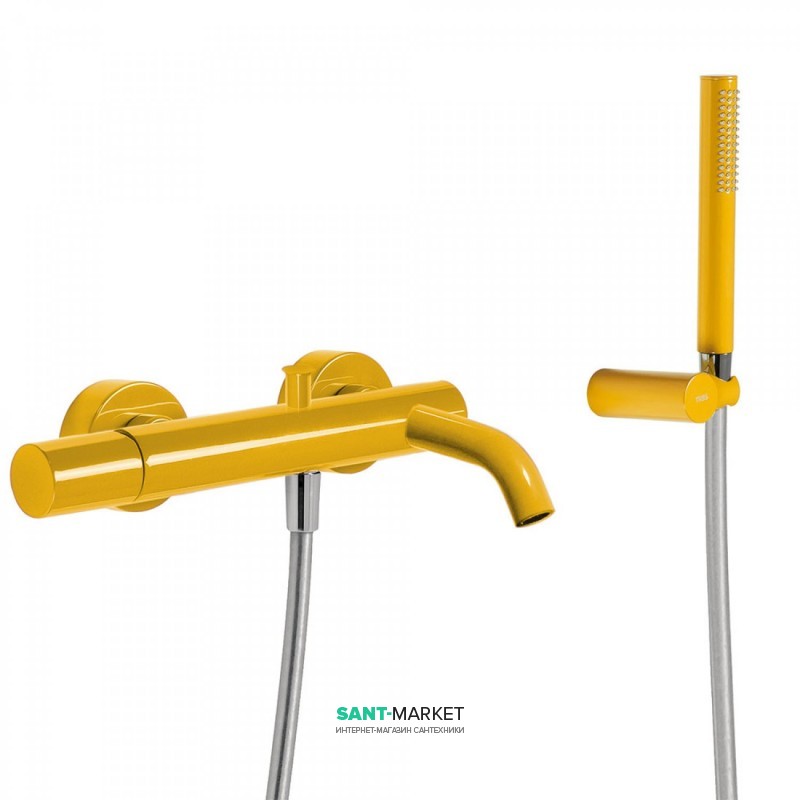 Смеситель для ванны Tres Study colors с ручным душем янтарно-желтый 26117001TAM