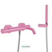 Змішувач для ванни Tres Study colors з ручним душем фуксія 26117001TFU