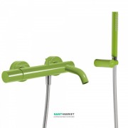 Змішувач для ванни Tres Study colors з ручним душем зелений 26117001TVE