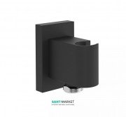 Держатель для душа Tres Shower Technology квадратный с настенным забором воды черный матовый 20718201NM