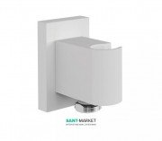 Держатель для душа Tres Shower Technology квадратный с настенным забором воды белый  матовый 20718201BM