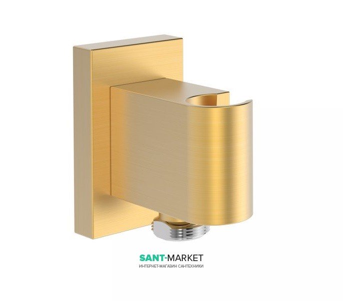 Держатель для душа Tres Shower Technology квадратный с настенным забором воды золото матовый 20718201OM