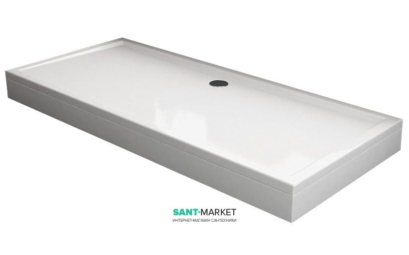 Душовий піддон Kolpa San Flamenco 120x90/O прямокутний з панеллю і сифоном акрил білий 755548