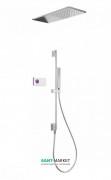Электронная душевая система скрытого монтажа Tres Shower Technology с термостатом хром/белый 09286580