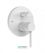 Змішувач для душа Tres Study colors одноважільний 2 каналу білий матовий 26218090BM