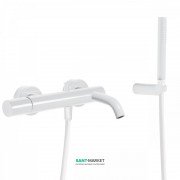 Смеситель для ванны Tres Study colors с ручным душем белый 26117001TBL