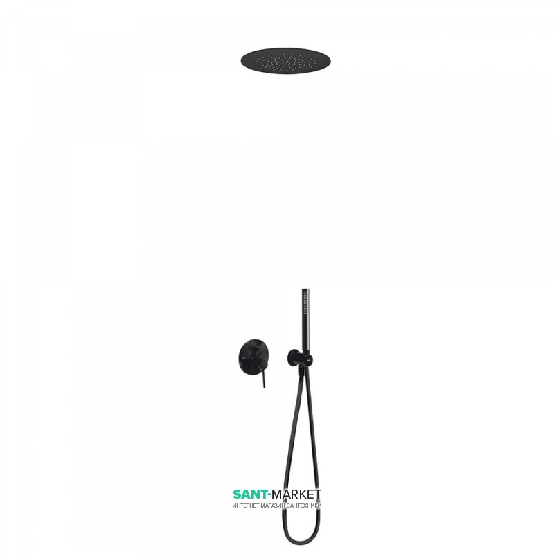 Душова система Tres Study colors з верхнім і ручним душем чорний матовий 26218099NM