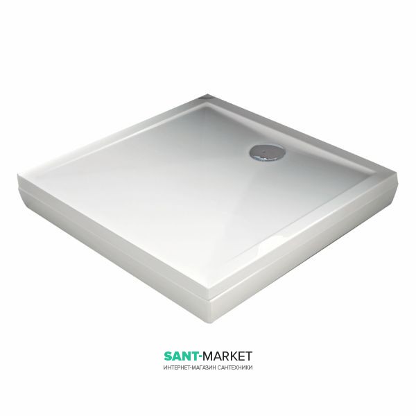 Душевой поддон Kolpa San Boston 90x90/O квадратный с панелью акрил белый 737186