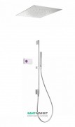 Електронна душова система прихованого монтажу Tres Shower Technology з термостатом хром/білий 09286581
