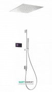 Электронная душевая система скрытого монтажа Tres Shower Technology с термостатом хром/черный 09288581