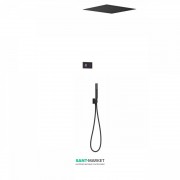 Електронна душова система прихованого монтажу Tres Shower Technology з термостатом чорний матовий/чорний 09288561NM