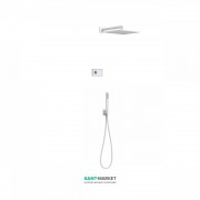 Электронная душевая система скрытого монтажа Tres Shower Technology с термостатом белый матовый/белый 09286563BM