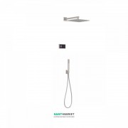 Електронна душова система прихованого монтажу Tres Shower Technology з термостатом сталь/чорний 09288563AC